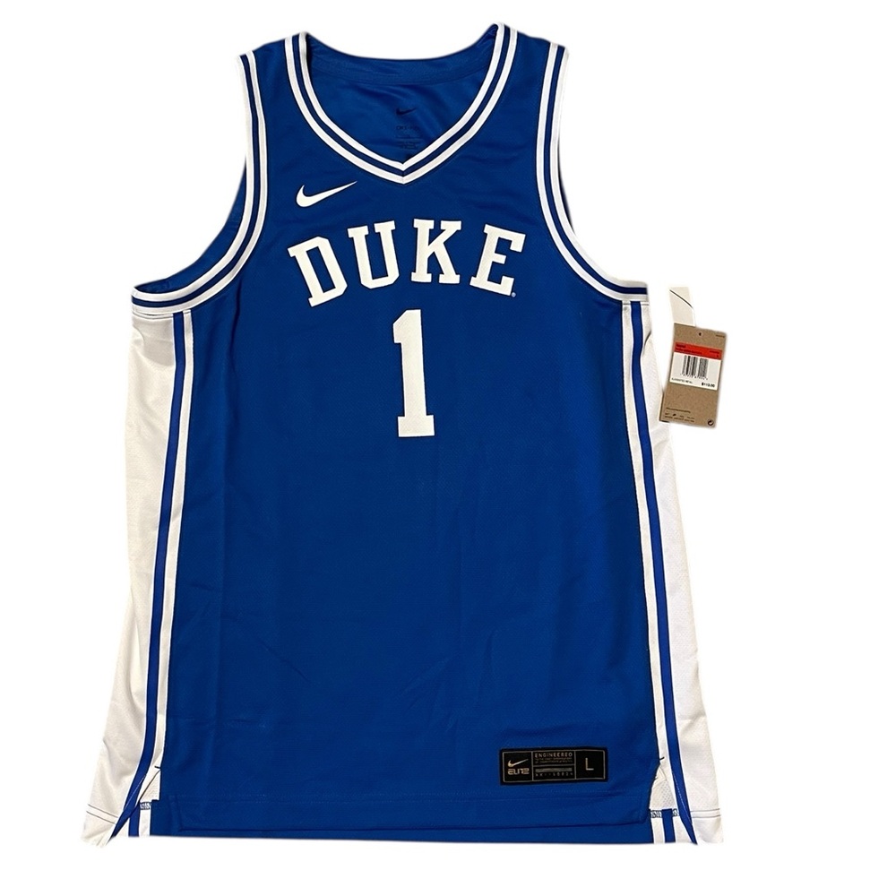 NWT Nike Men’s Large Duke Blue Devil’s Duke Blue Basketball Jersey
